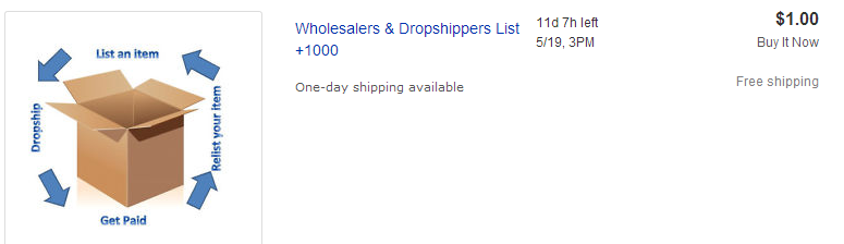 wholesaler list eBay