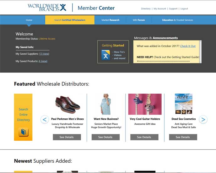 worldwide brands member center 