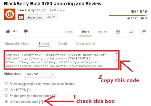 YouTube Embed Code