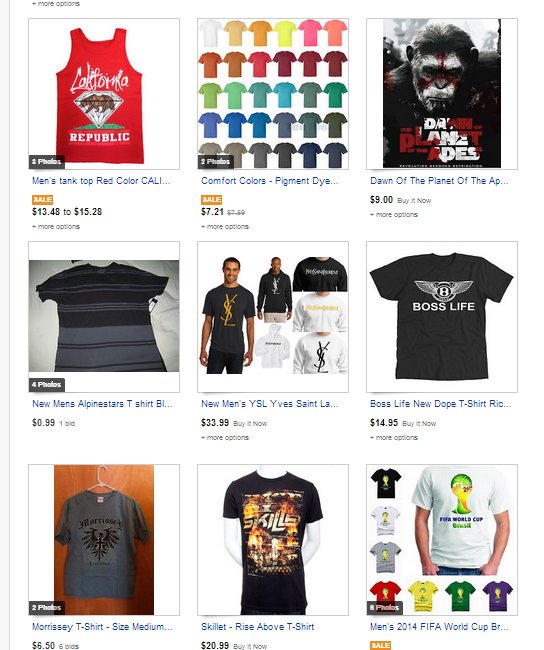 selling tshirts on ebay